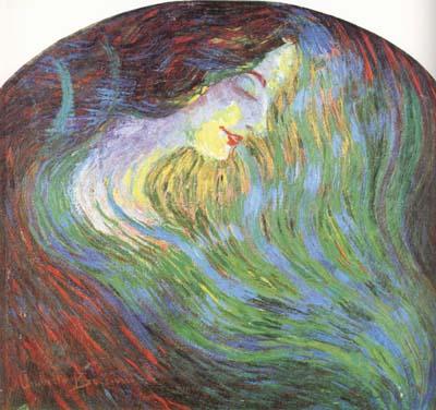 Umberto Boccioni Study of a Female Face (mk19) Germany oil painting art
